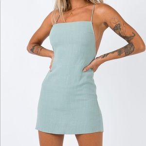 Princess Polly Sinclair mini dress- sage